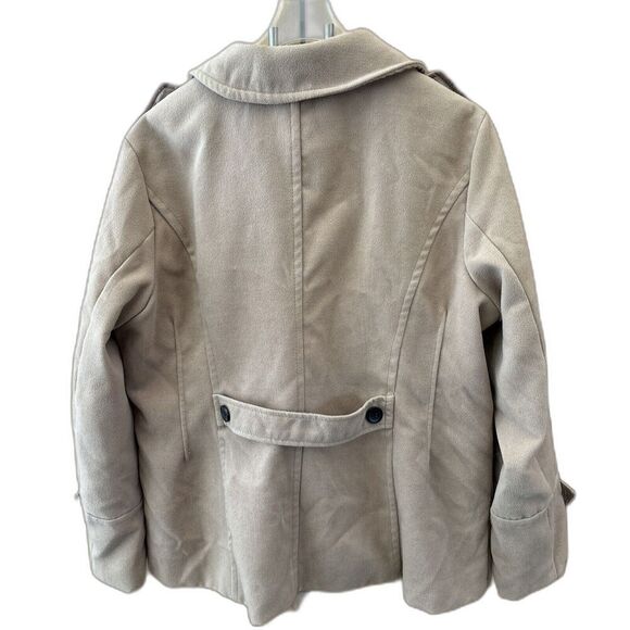 IB Diffusion Coat Women XXL Camel Double Breasted Button Up Pockets Lined - Picture 8 of 12